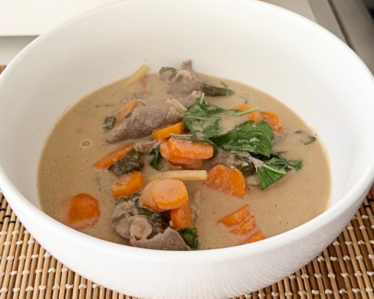 Coconut-Beef Soup with Carrots