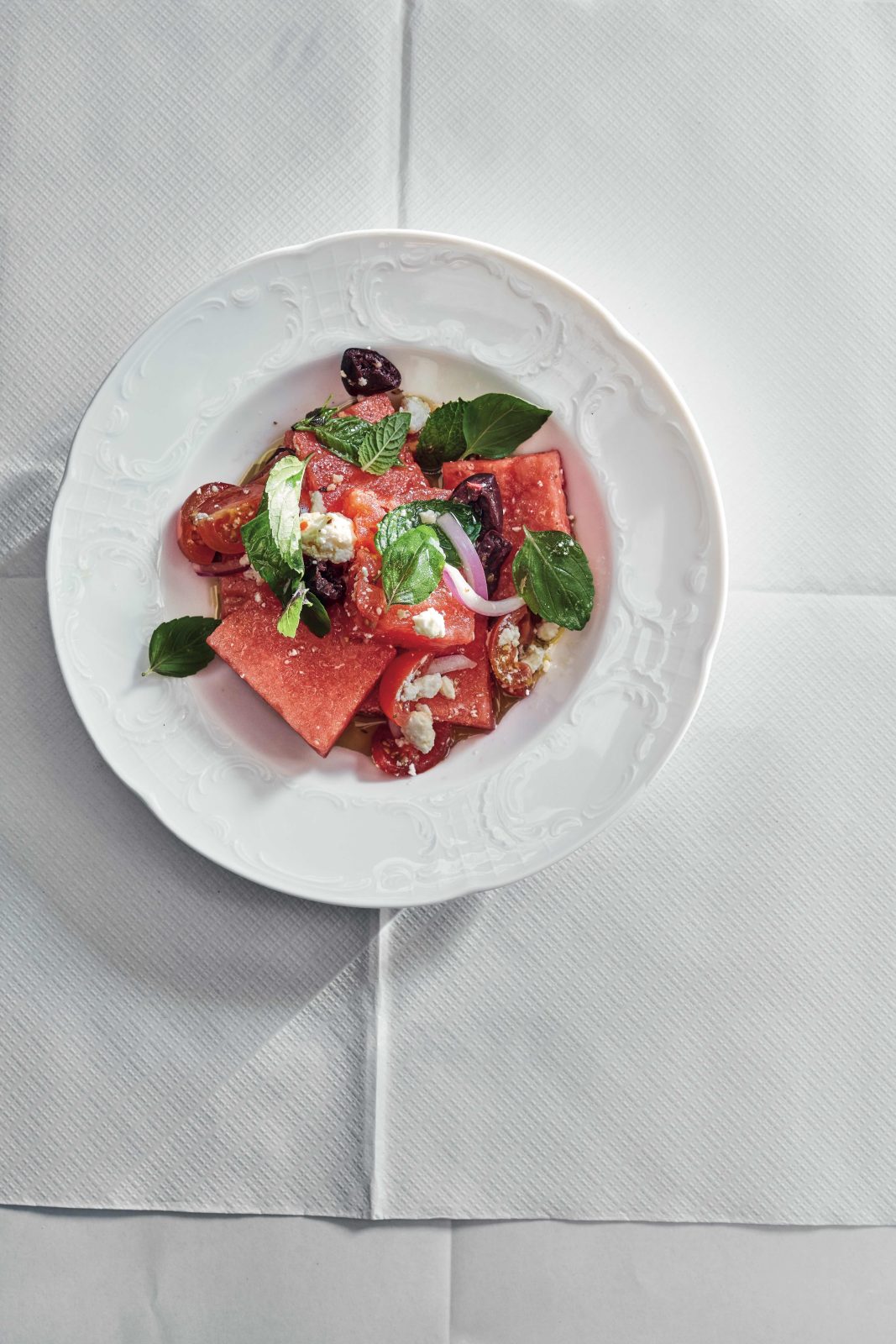 Insalata di Cocomero (Watermelon, Red Onions, and Mint)