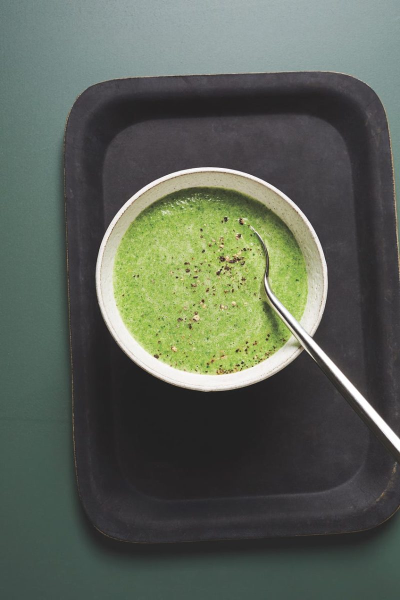 Cheesy Cream of Spinach Soup