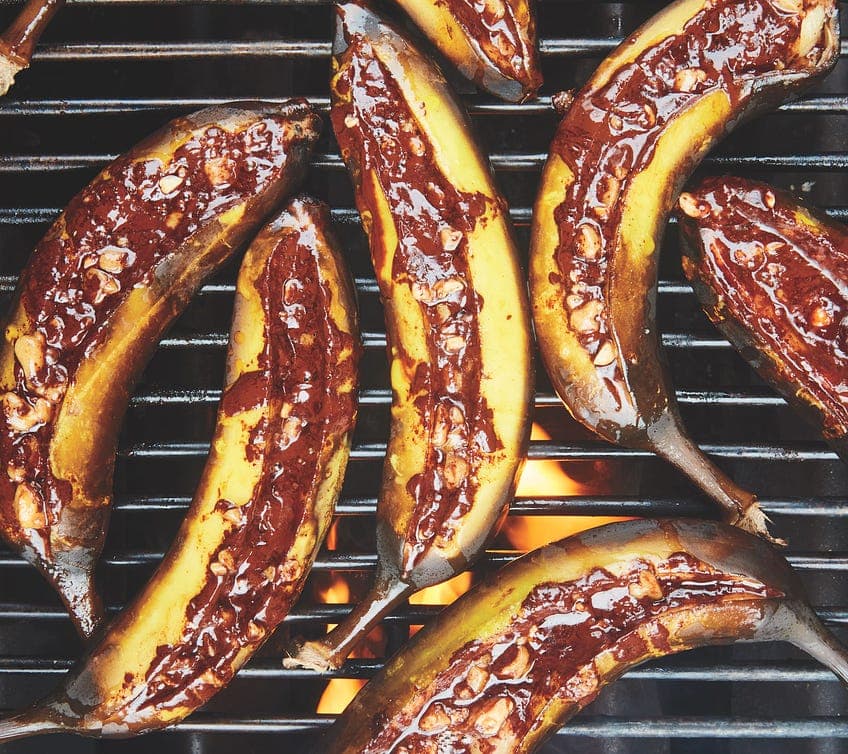 Banana with Chocolate and Crushed Peanut Brittle